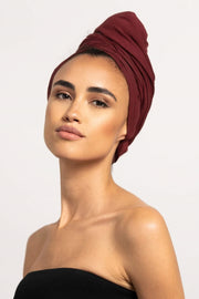 Bambus Haar Handtuch für Locken | Bordeaux | 55x120