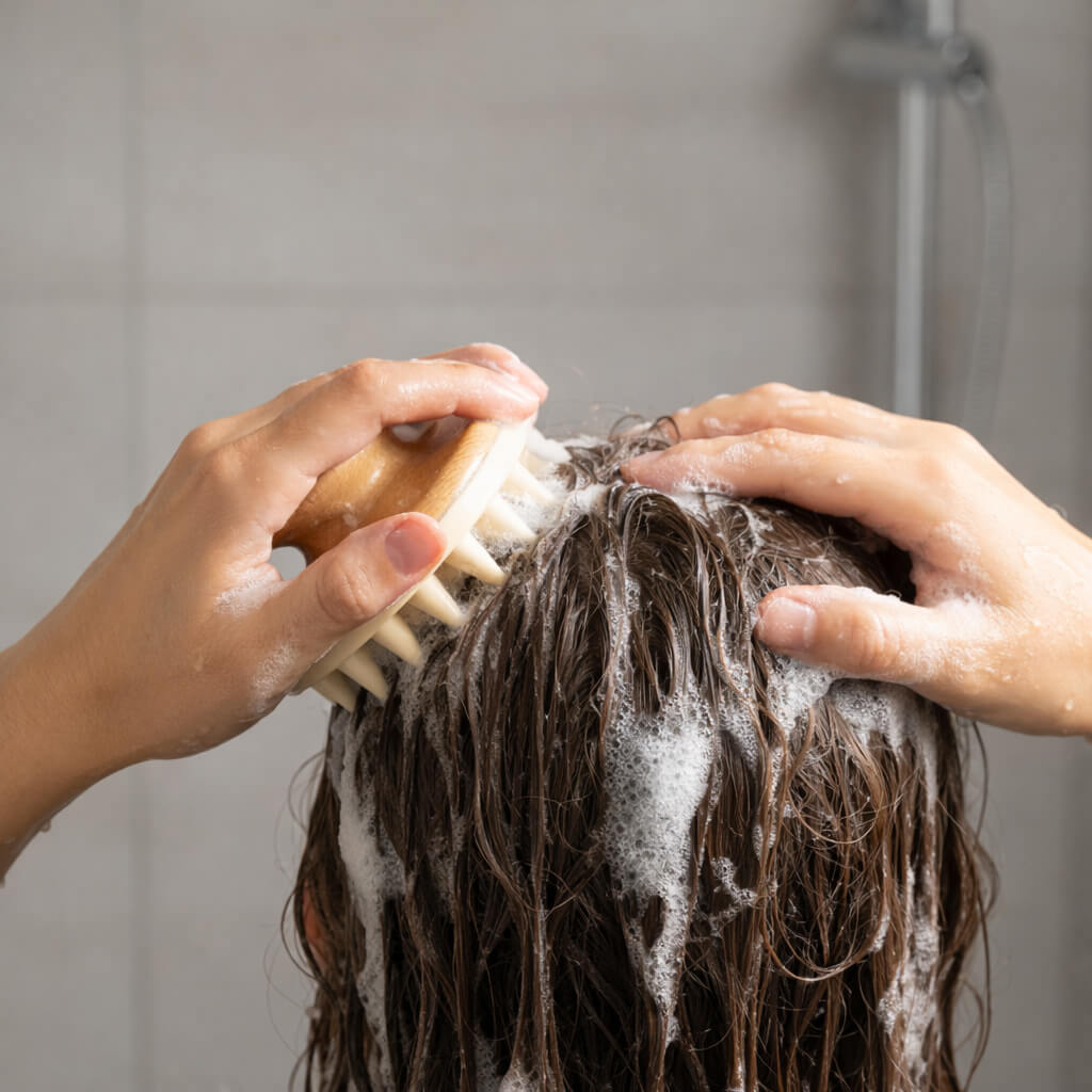 Kopfhaut Massagebrste fr Locken: Anwendung & Tipps