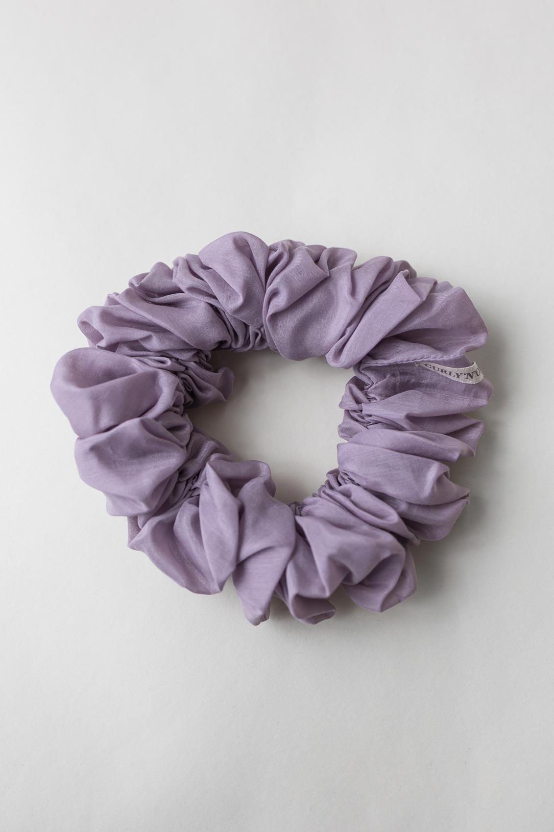 Scrunchie (Cotton-Silk) – Haargummi aus Baumwolle und Seide - Baumwollseide Hellviolett / XXL