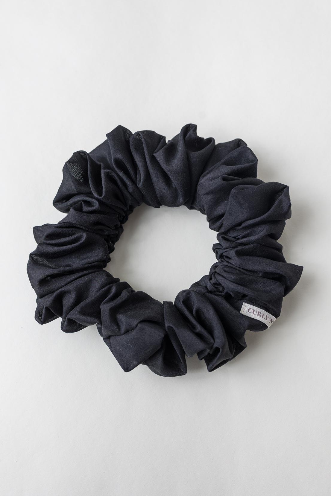 Scrunchie (Cotton-Silk) – Haargummi aus Baumwolle und Seide - Baumwollseide Schwarz / XXL