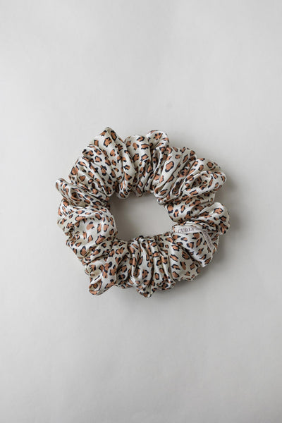 Scrunchie (Silk Satin) – Haargummi aus 100% Seidensatin – Leopard Print - 100% Maulbeerseide