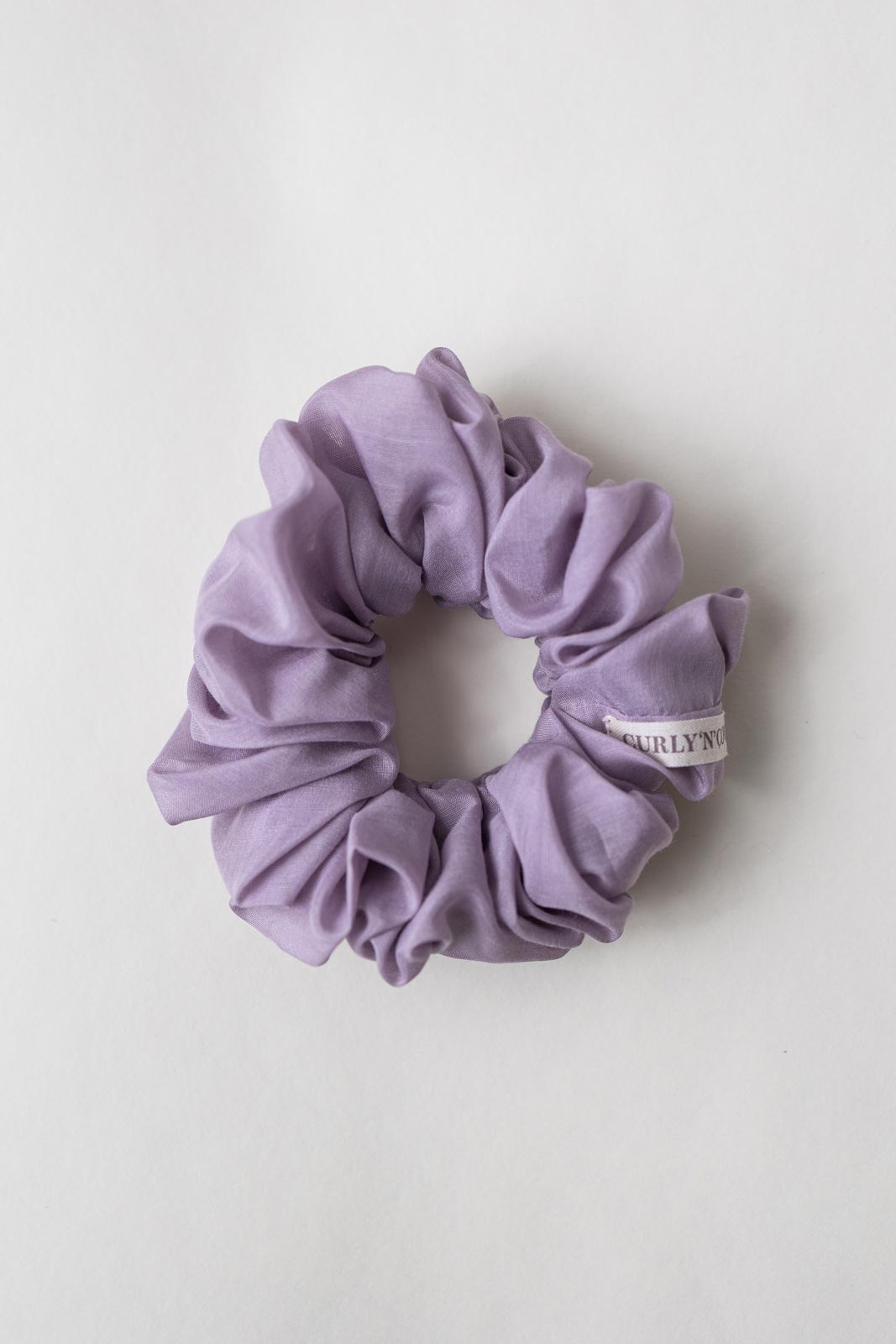 Scrunchie (Cotton-Silk) – Haargummi aus Baumwolle und Seide - Baumwollseide Hellviolett / M
